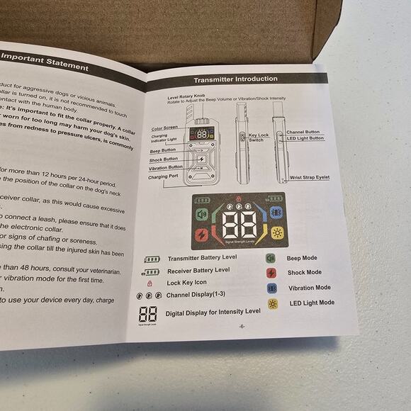 Petnology Remote Dog Training Collar 2600' Charcoal Model F943 NIB - Picture 9 of 9